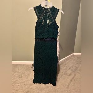 Beautiful lace fitted dress.